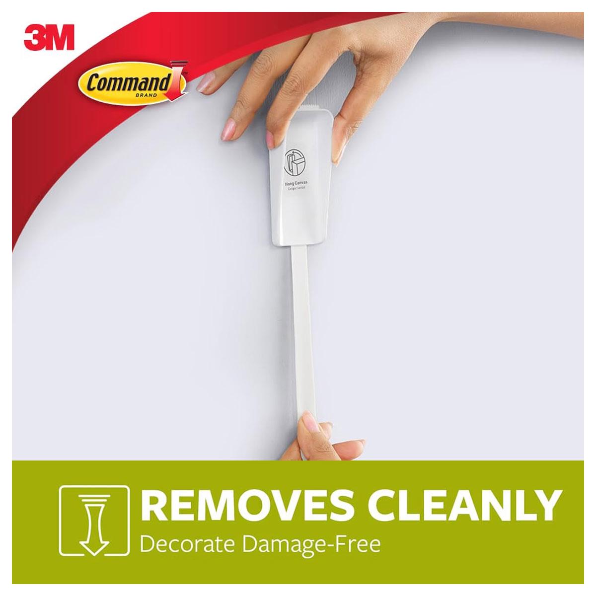 3M Command Large Canvas Hanger White 1 Hook with 2 Adhesive Strips 1.3kg Holding Power - Image 7