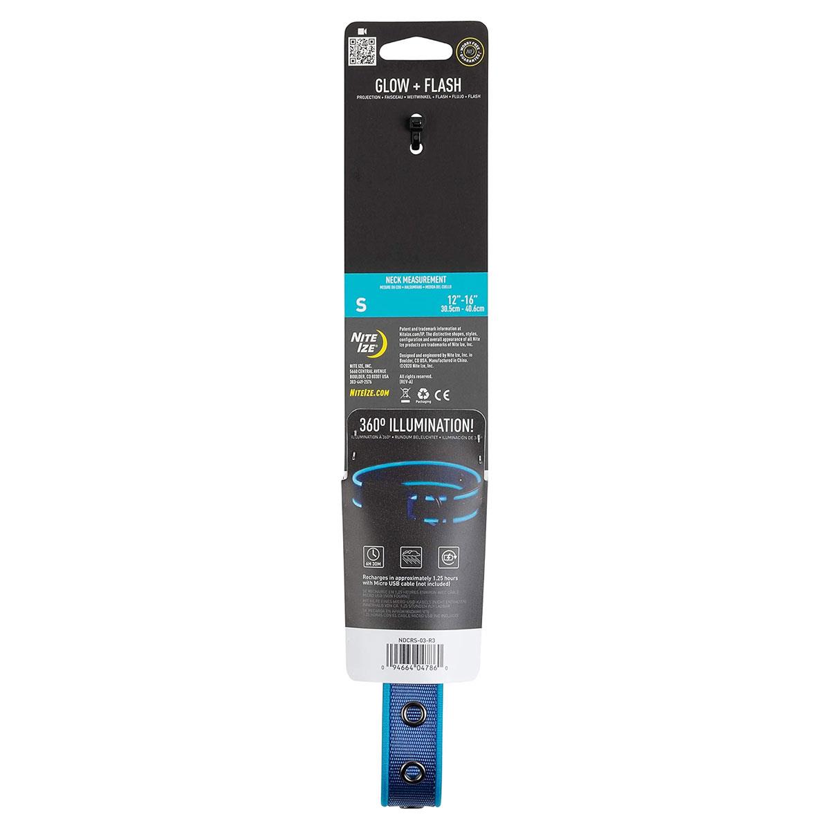 Nite Ize NiteDog Rechargeable LED Dog Collar Small Blue 360° Visibility Water Resistant Metal Buckle - Image 6