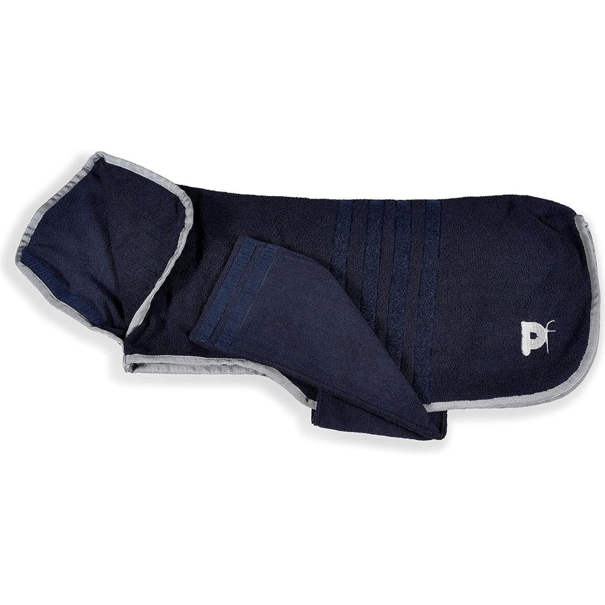 Petface Microfibre Dog Drying Robe Outdoor Paws Large 60cm Navy Blue Lightweight Absorbent - Image 2