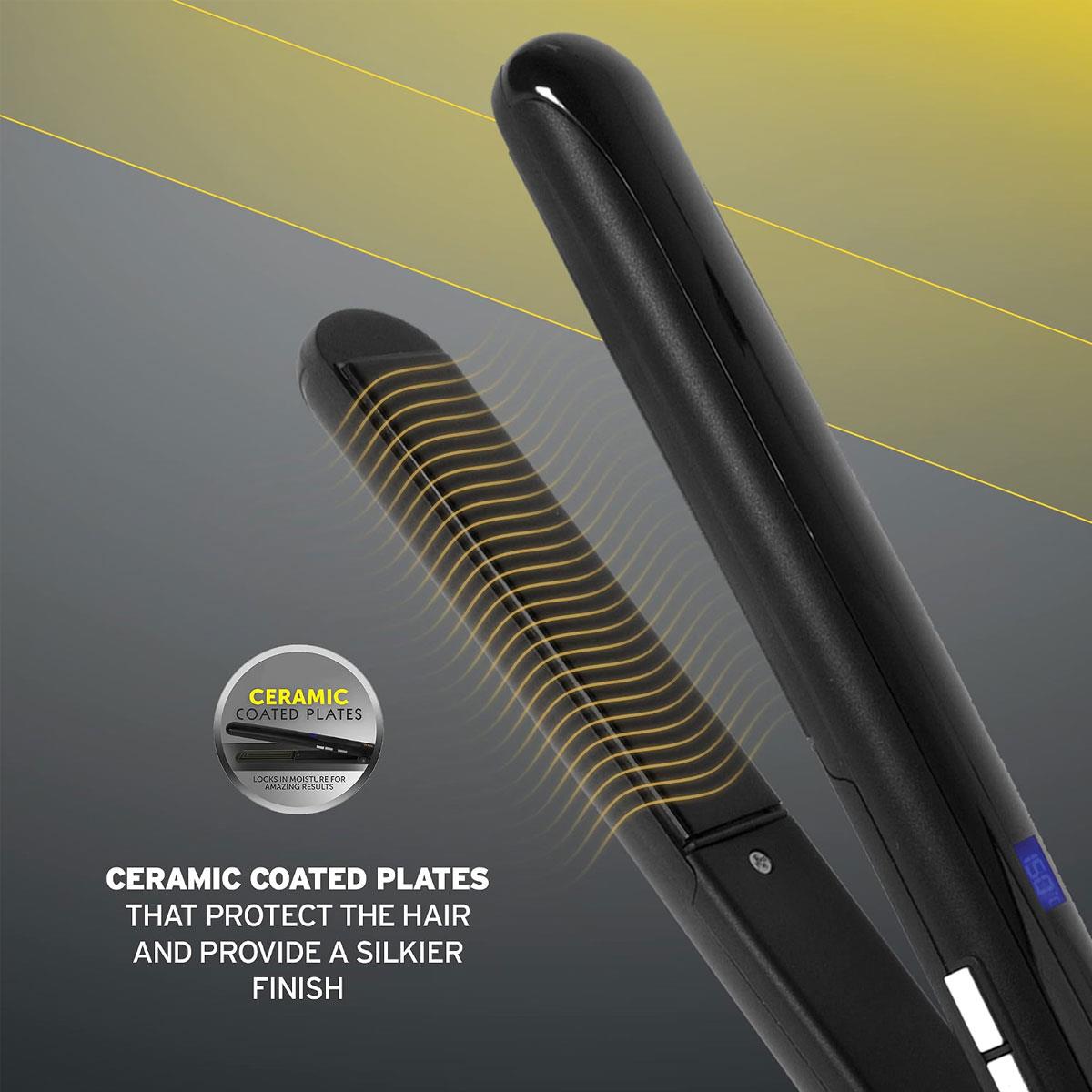 Wahl Afro Hair Straightener - Black Ceramic Flat Iron with Variable Temperature 150°C–230°C - Image 3