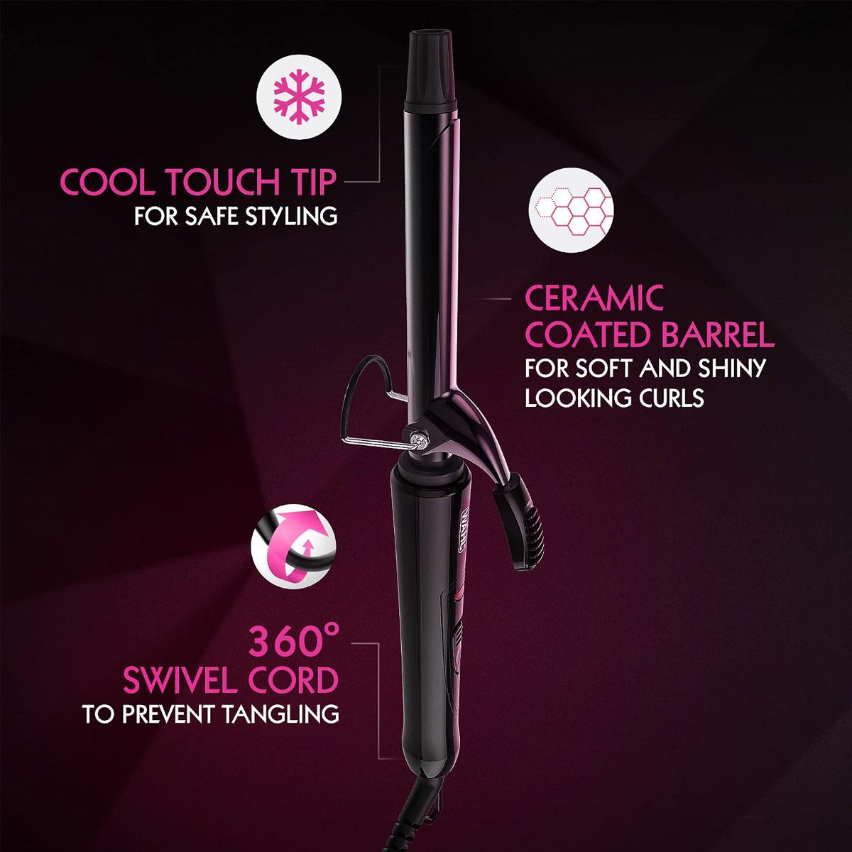 Wahl Ceramic 13mm Curling Tong - Black Corded Hair Styler for Tight Spiral Curls - Image 2