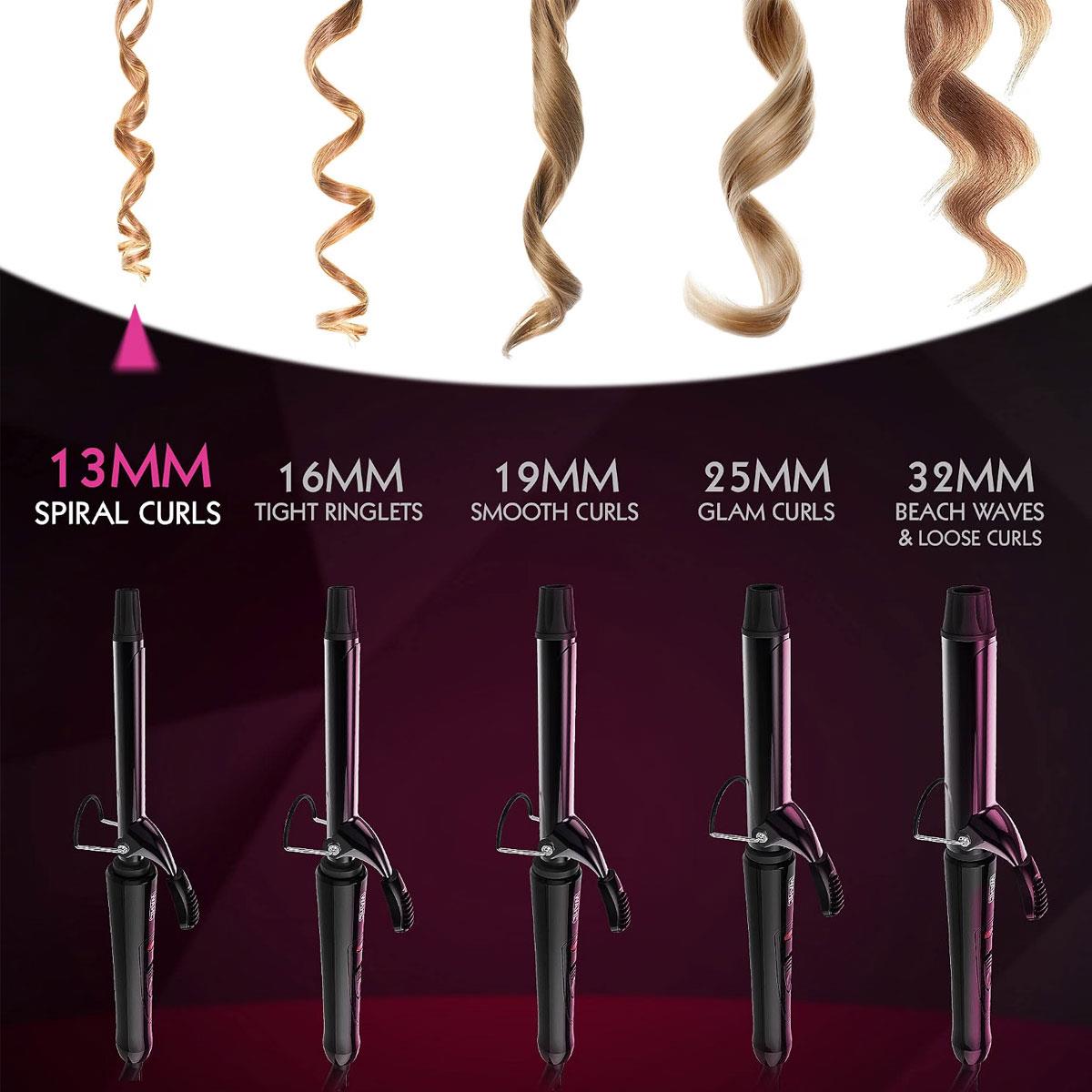 Wahl Ceramic 13mm Curling Tong - Black Corded Hair Styler for Tight Spiral Curls - Image 4