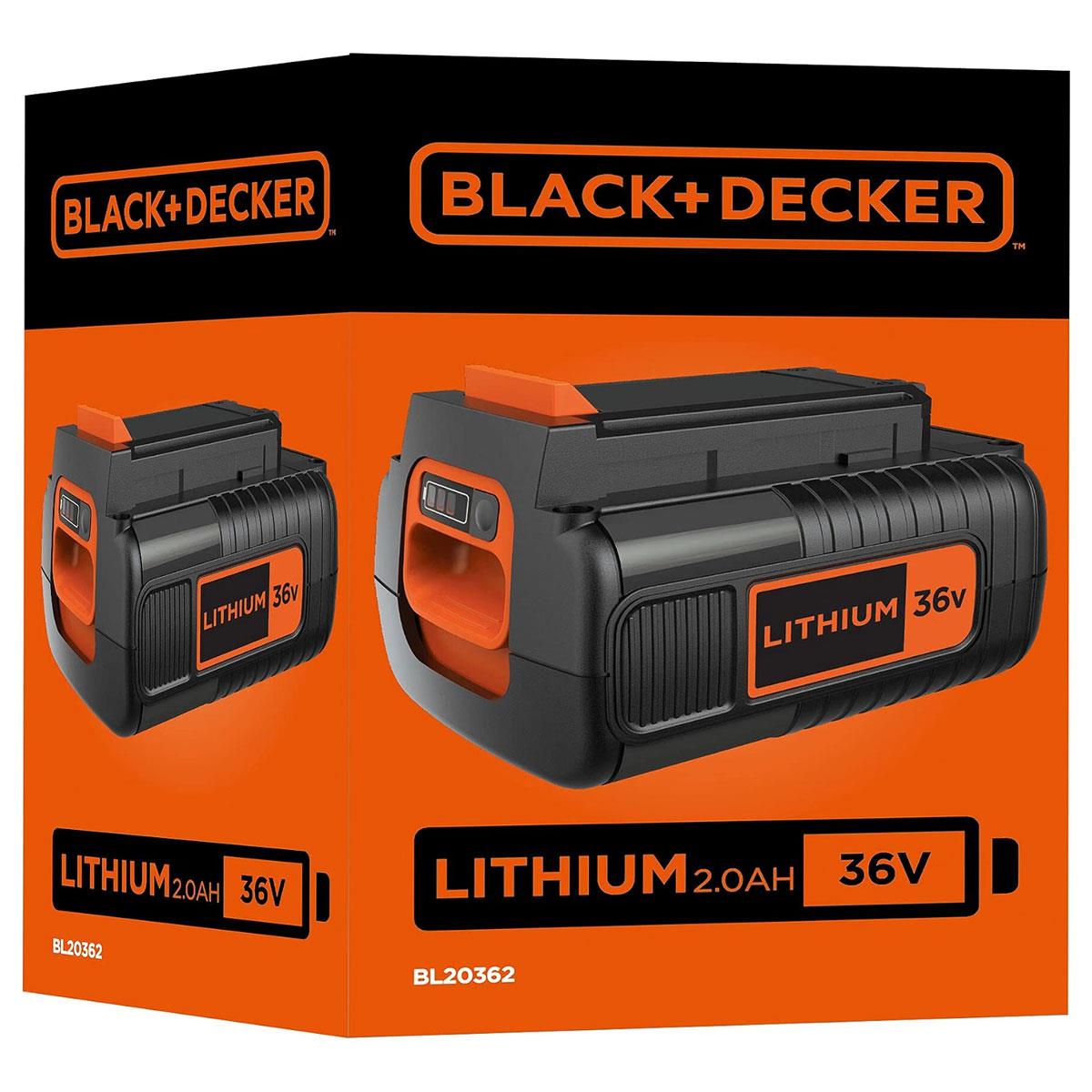 Black & Decker 36V 2.0Ah Lithium-Ion Replacement Battery for Cordless Garden Tools - Image 3
