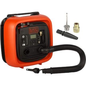 Black & Decker Cordless High Pressure Inflator 12V DC Air Compressor 160 PSI Orange