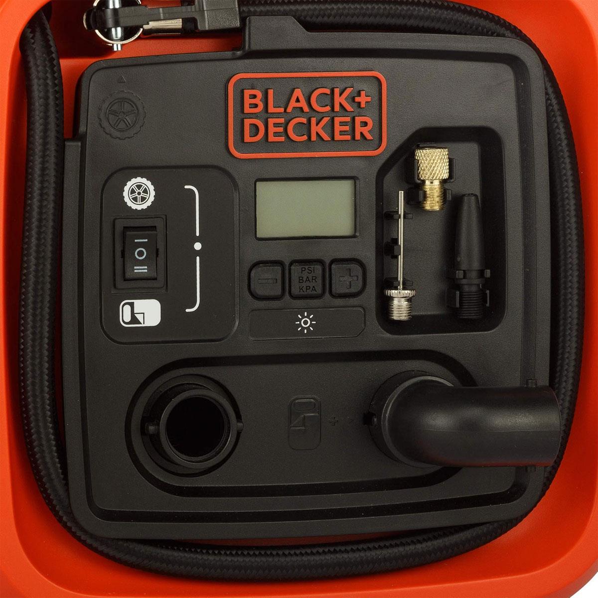 Black & Decker Cordless High Pressure Inflator 12V DC Air Compressor 160 PSI Orange - Image 2