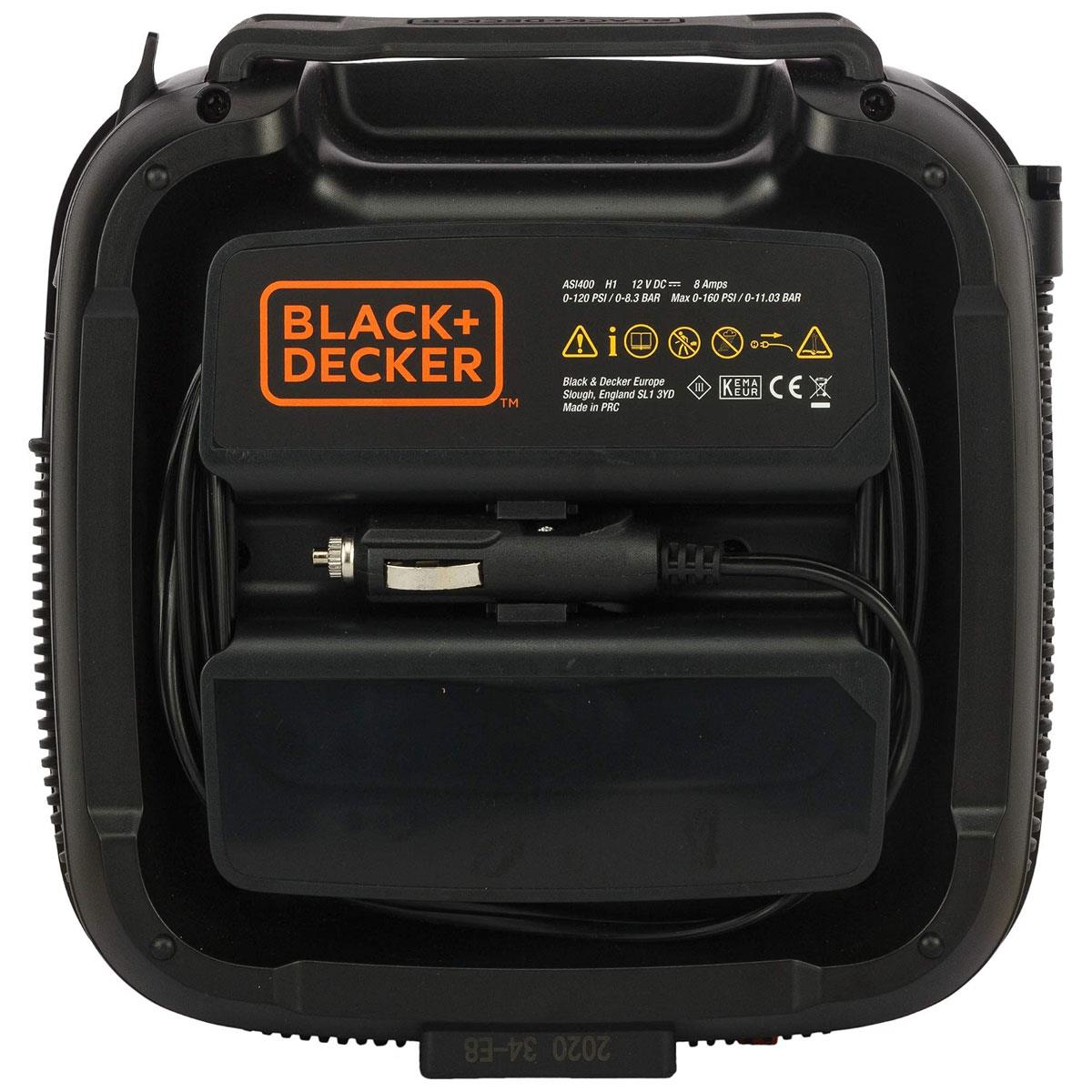 Black & Decker Cordless High Pressure Inflator 12V DC Air Compressor 160 PSI Orange - Image 3