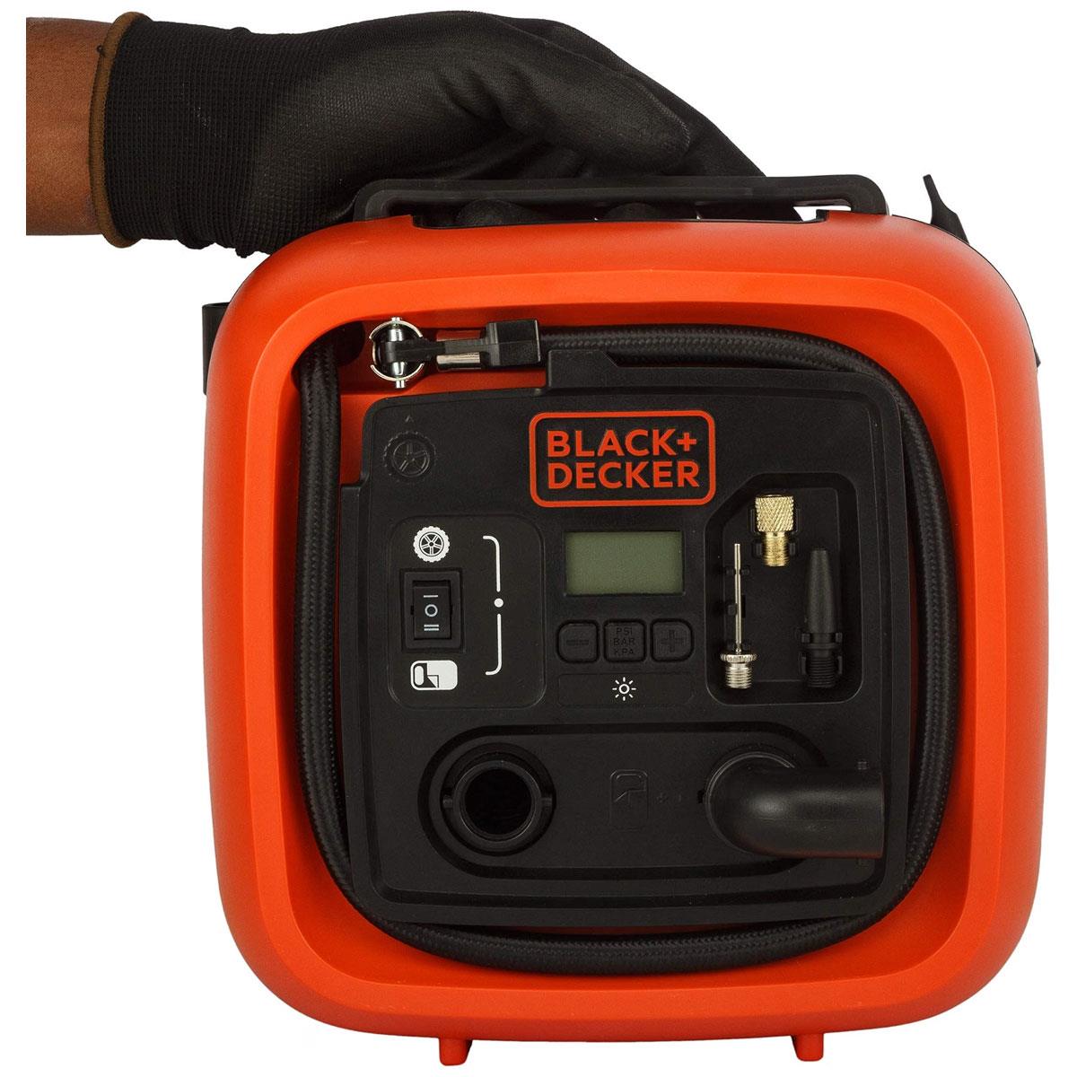 Black & Decker Cordless High Pressure Inflator 12V DC Air Compressor 160 PSI Orange - Image 6