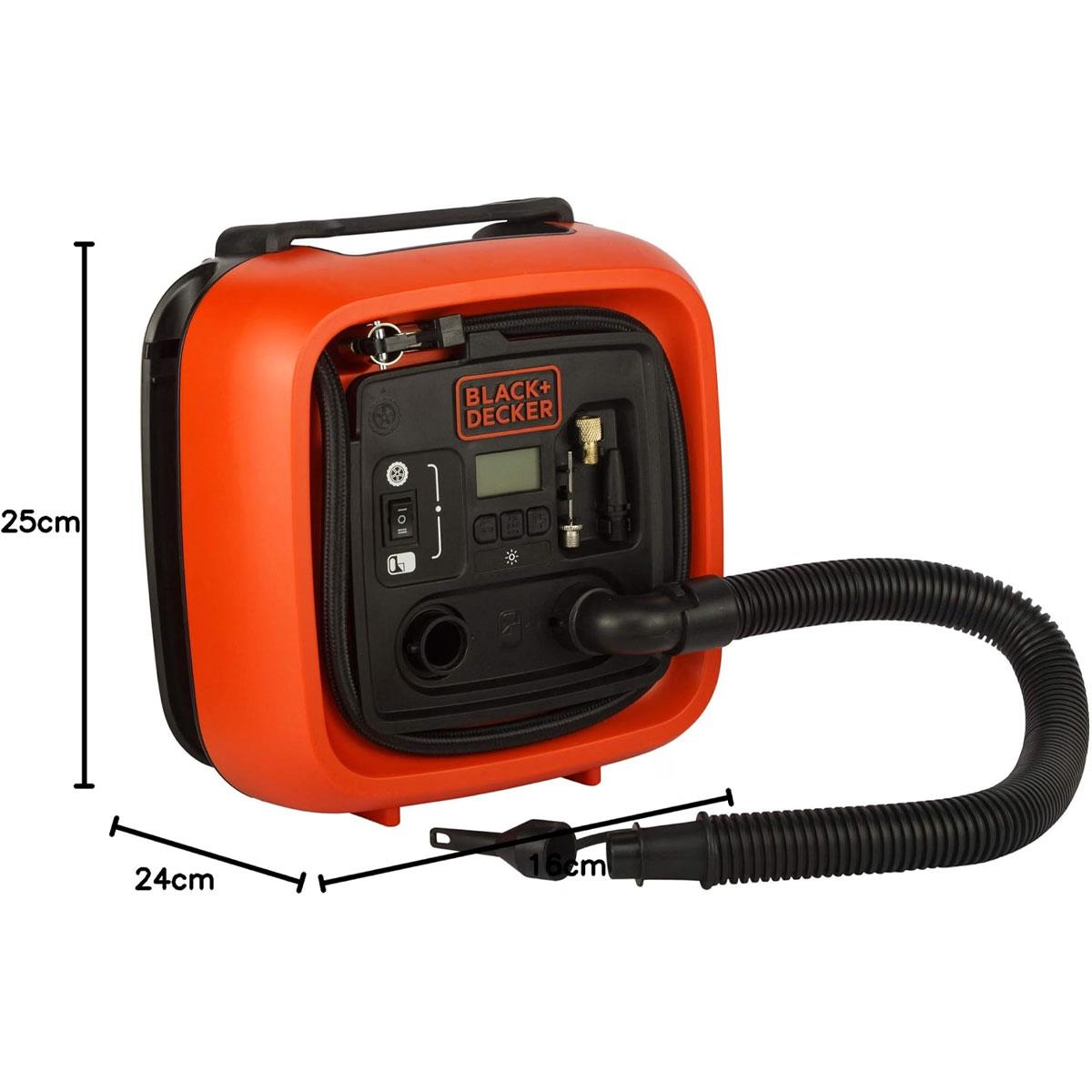 Black & Decker Cordless High Pressure Inflator 12V DC Air Compressor 160 PSI Orange - Image 17