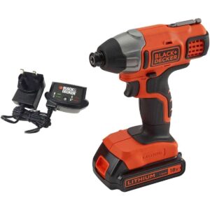 Black & Decker Cordless Impact Driver 18V 1.5Ah Li-Ion Variable Speed 3000 RPM