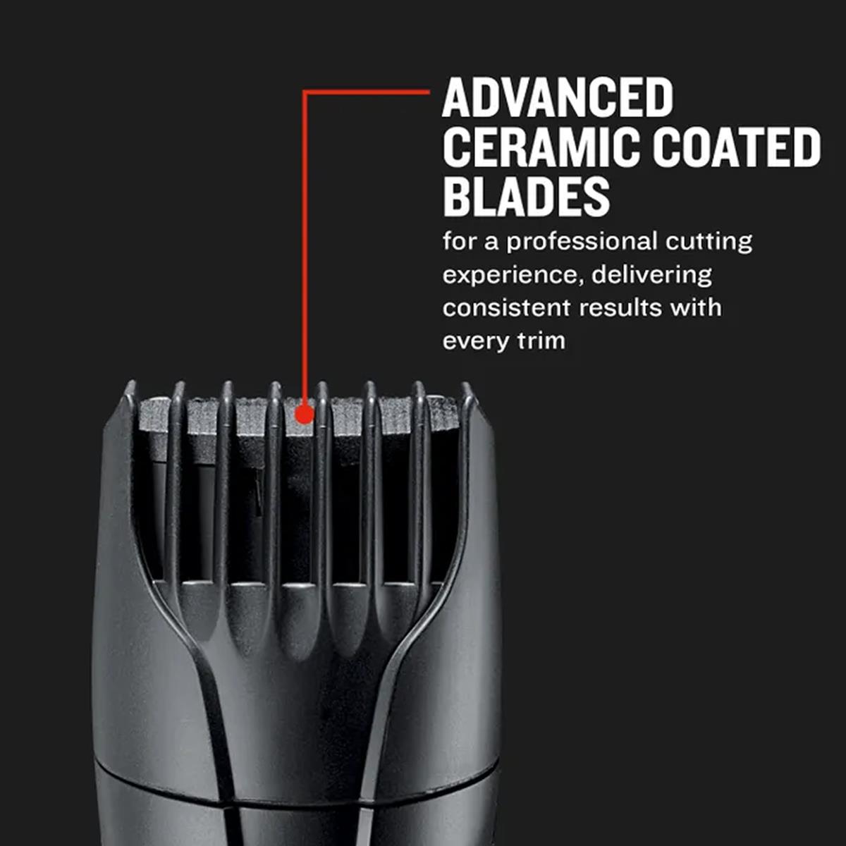 Remington Barba Beard Trimmer Cordless Men’s Facial Hair Clipper With Advanced Ceramic Blades And 9 Adjustable Length Settings Black - Image 6