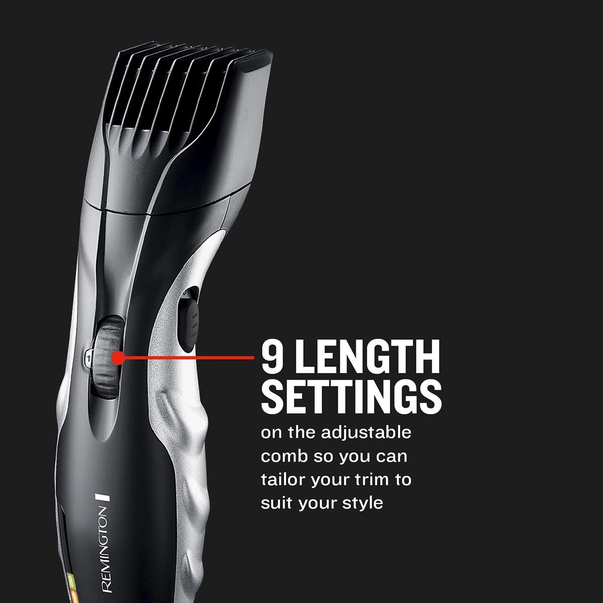 Remington Barba Beard Trimmer Cordless Men’s Facial Hair Clipper With Advanced Ceramic Blades And 9 Adjustable Length Settings Black - Image 7