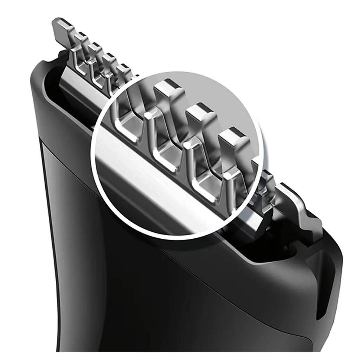 Philips Multigroom Series 1000 Waterproof Detail Beard Styler With DualCut Technology And 3 Precision Click-on Combs Black - Image 3